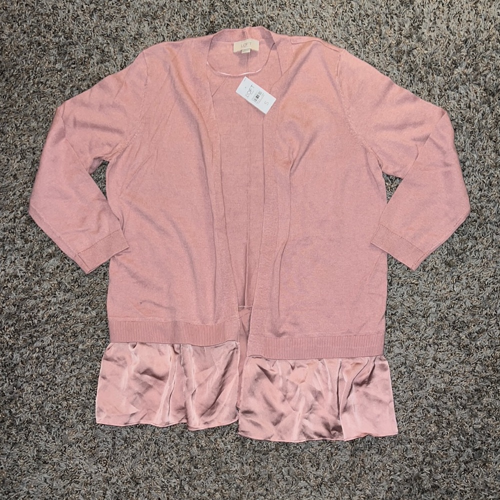 LOFT Ruffle Cardigan